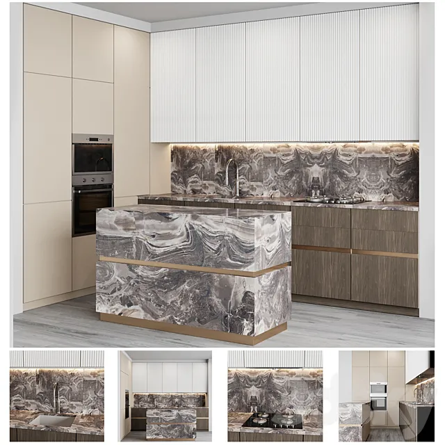 Modern kitchen 17 3ds Max