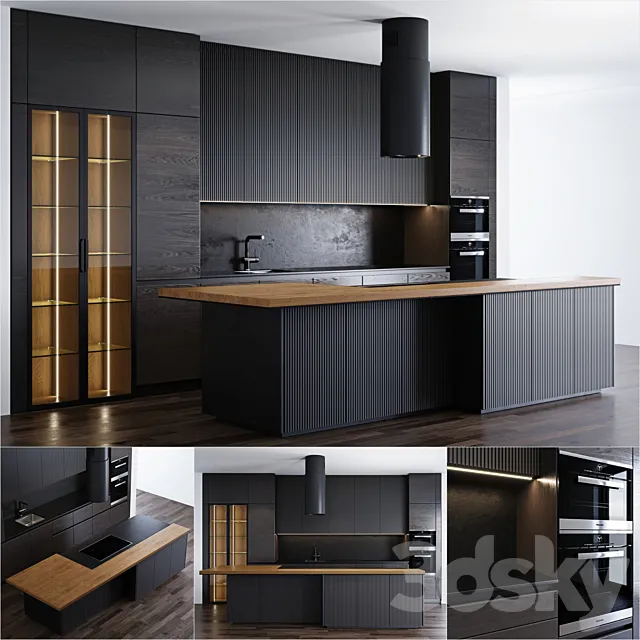 Modern kitchen 3 3ds Max