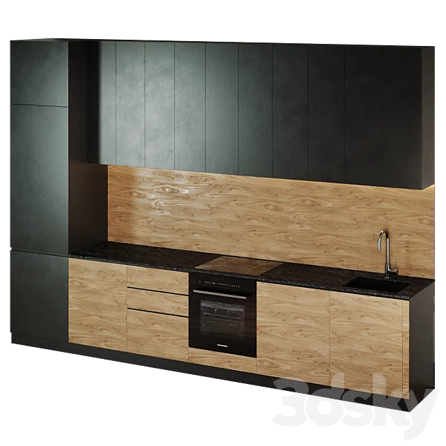 modern kitchen 3ds Max