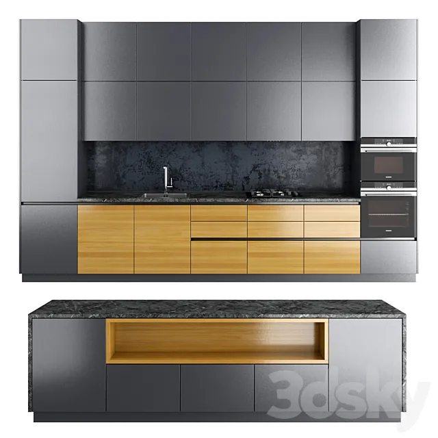 Modern kitchen 3ds Max