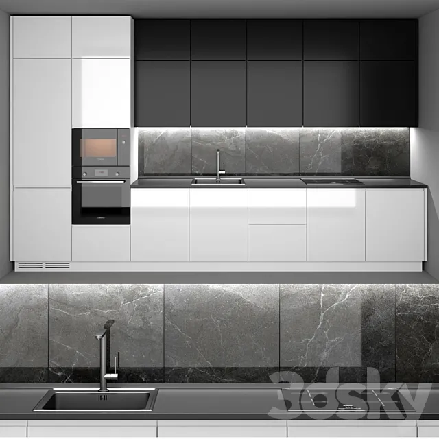 Modern kitchen 3DS Max Model