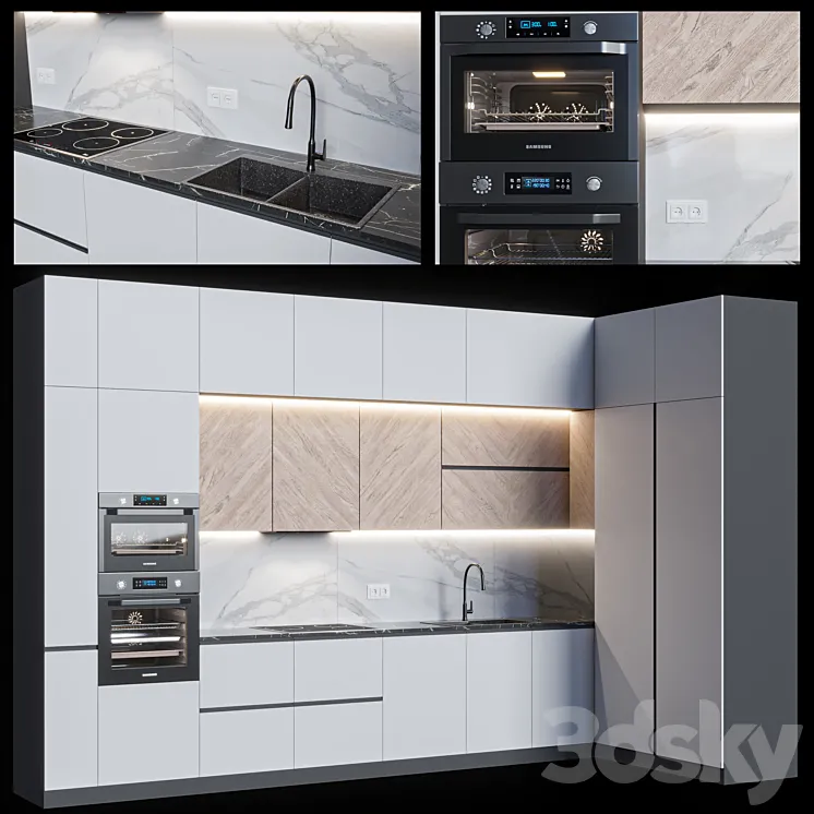 Modern Kitchen 46 3DS Max Model