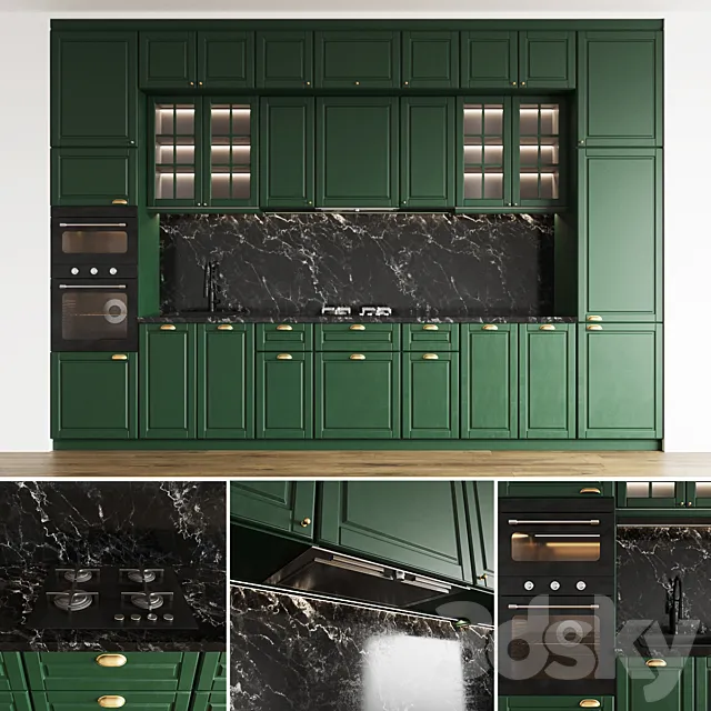 Modern kitchen  Ikea Bodbyn 3ds Max