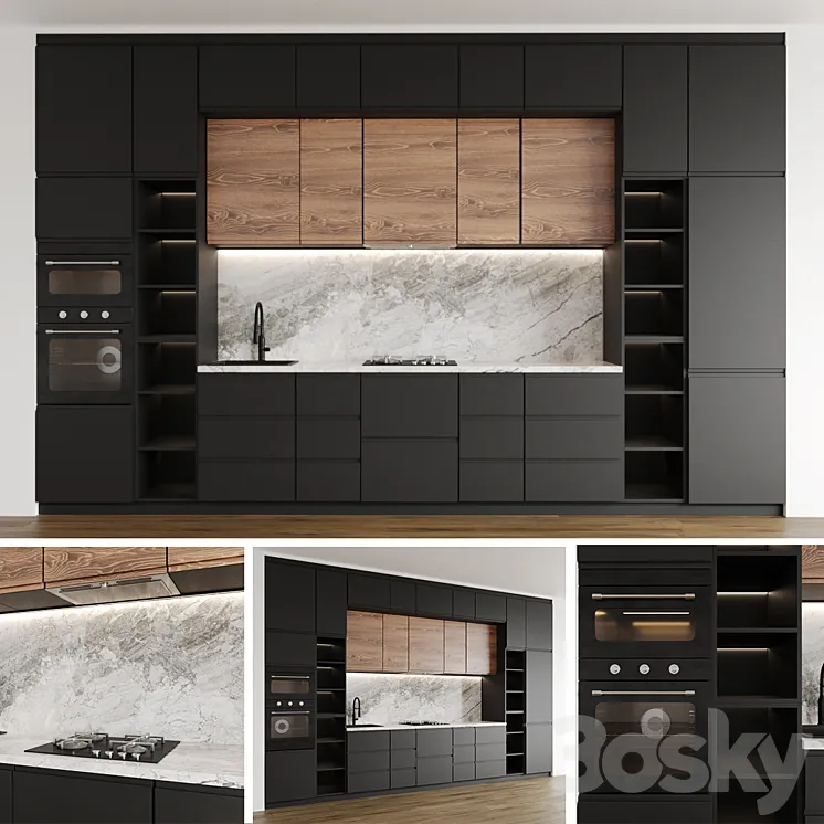 Modern kitchen Ikea Voxtorp 3DS Max