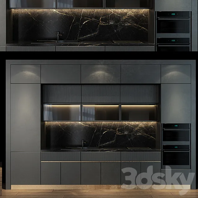 Modern kitchen set 51 3ds Max