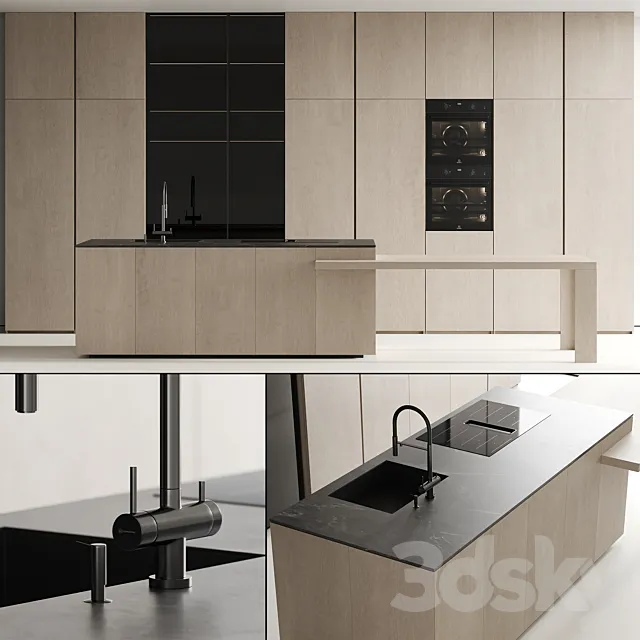 Modern kitchen with island 14 3ds Max