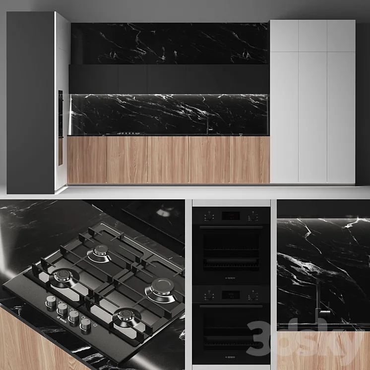 Modern kitchen_01 3DS Max