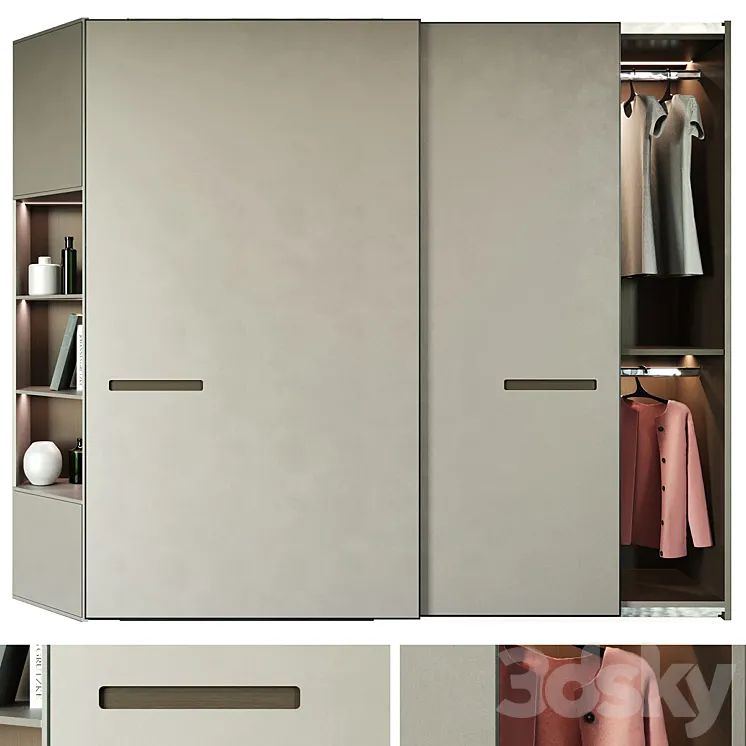 Modern laconic wardrobe 4 3DS Max