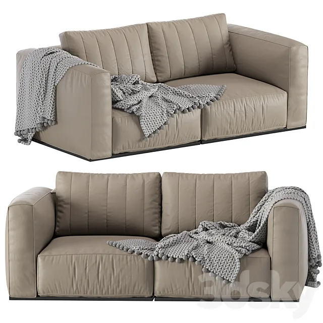 Modern Leather Modular Sofa 3ds Max