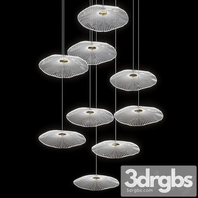 Modern led ceiling lamp ing in the form of a lotus leaf 3dsmax Download