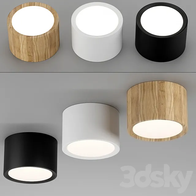 Modern LED Ceiling Lights 005 3DS Max Model