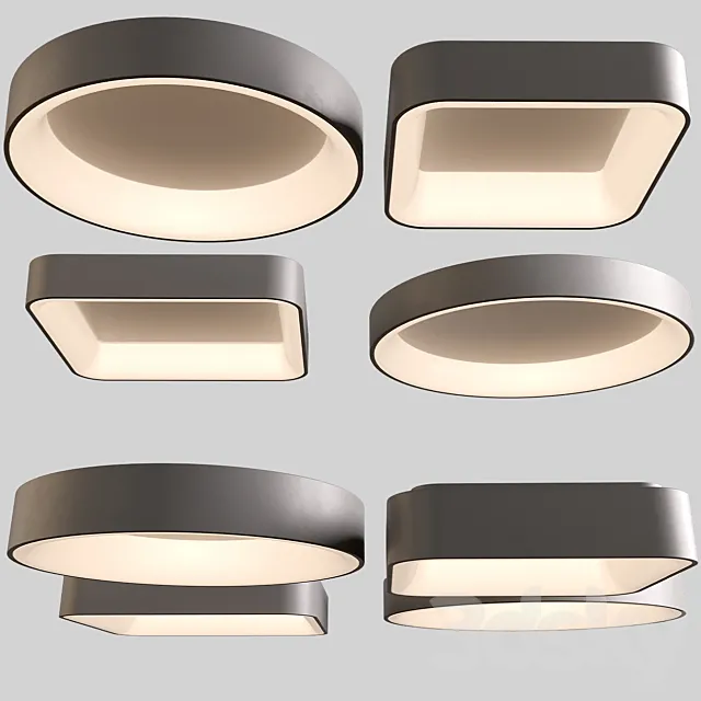 Modern LED Ceiling Lights 3DSMax File