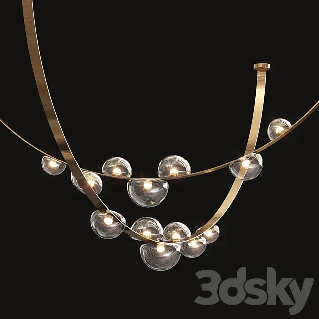 Modern led Chandelier 05 3ds Max
