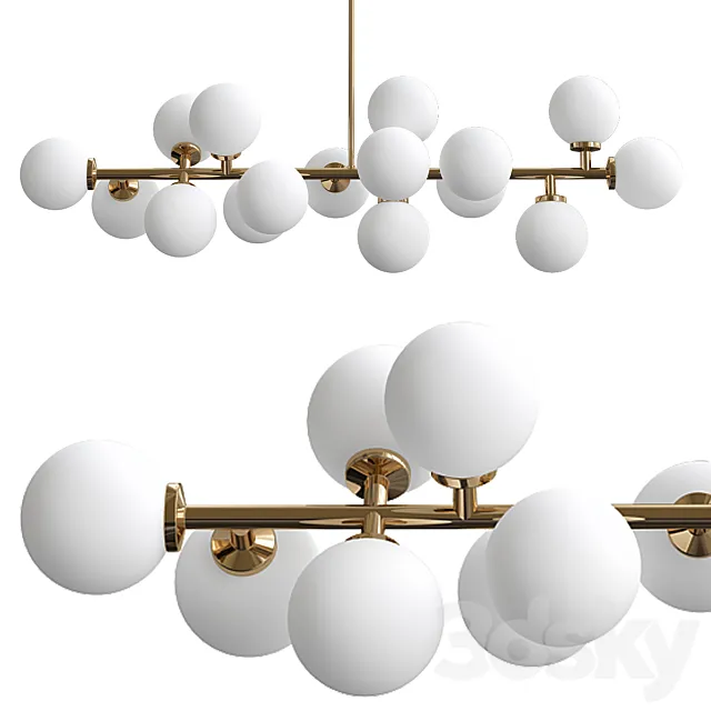 Modern Led Chandelier Light Fitting 3ds Max