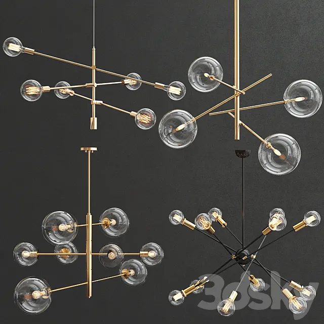 Modern lighting collection 3ds Max