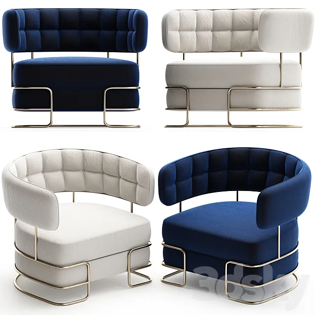 Modern Luxury Armchairs Porus Studio Furniture 3DSMax File