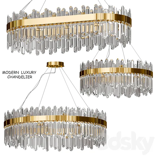 MODERN LUXURY CHANDELIER 3ds Max
