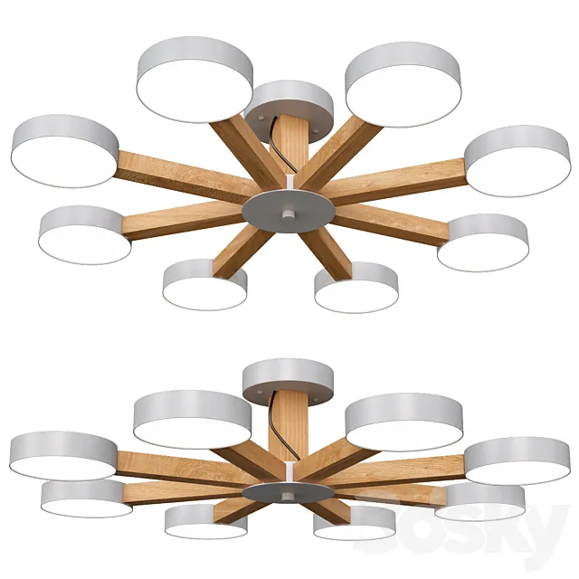 Modern Luxury Multi Stem Lamp Chandelier 3ds Max