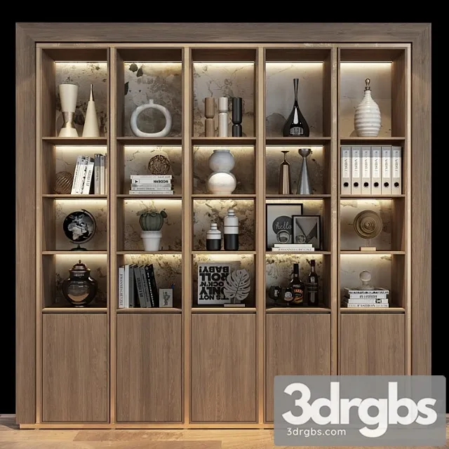 Modern luxury wooden bookshelf ghs-2368