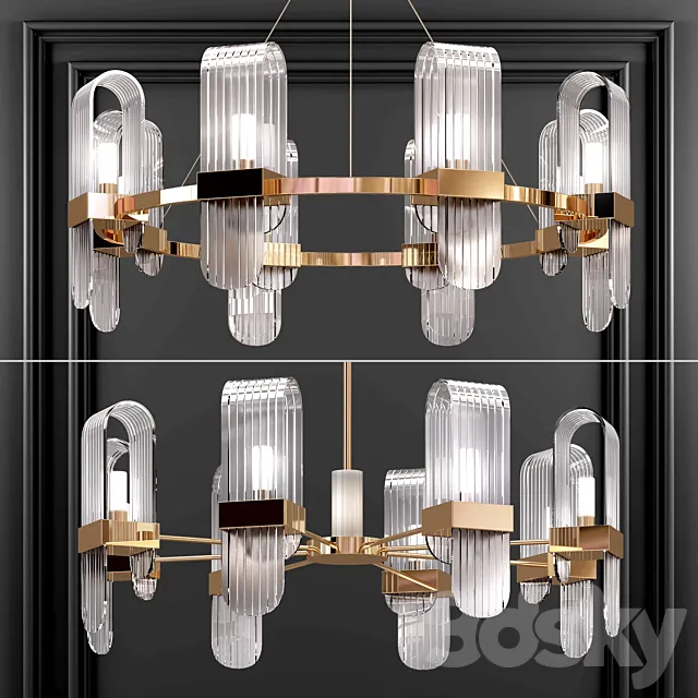 Modern metal Chandelier05 3DSMax File