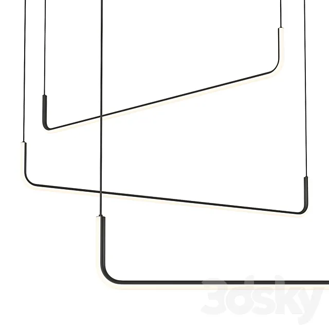 Modern Minimalism LED Pendant Lights Nordic Pendant Lamp 3ds Max