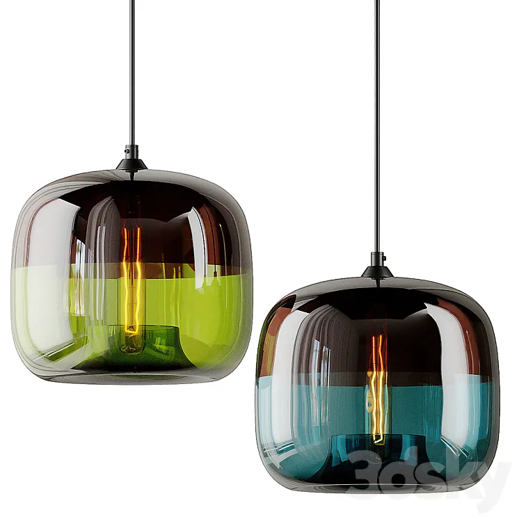 Modern Nordic Art Deco Colorful Hanging Glass 3DS Max