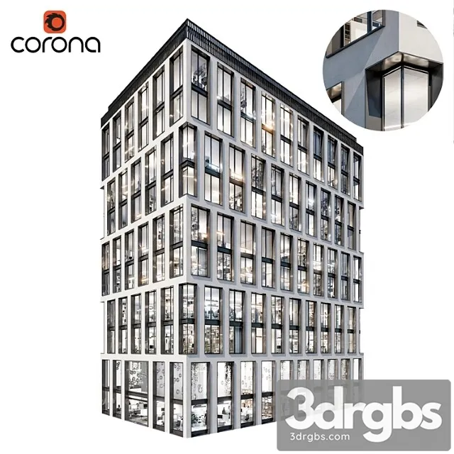 Modern Office Building 03 3dsmax Download