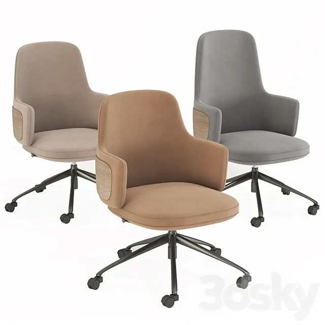 Modern Office Chair 001 (3 size) 3DS Max Model