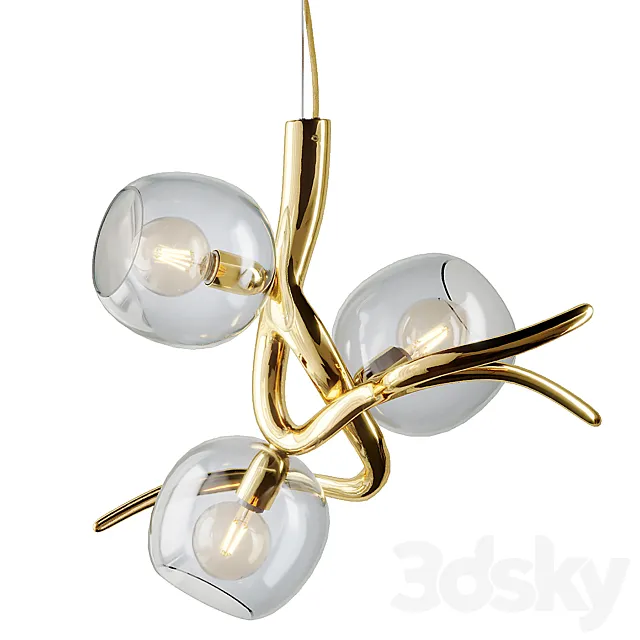 Modern Pendant with Colored Glass from William Brand 3DSMax File