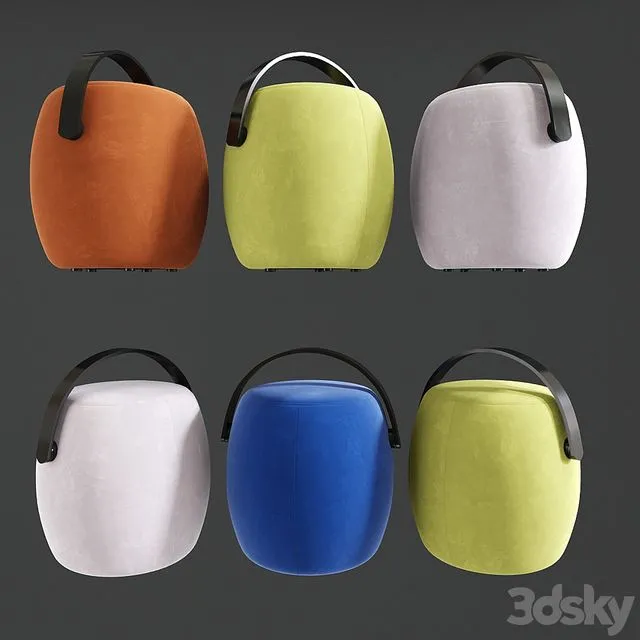 Modern poufs 3dsMax Model