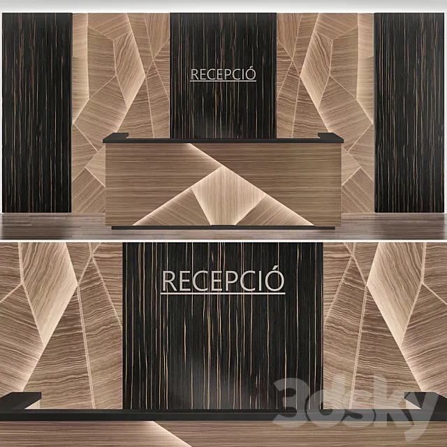 Modern reception 3ds Max