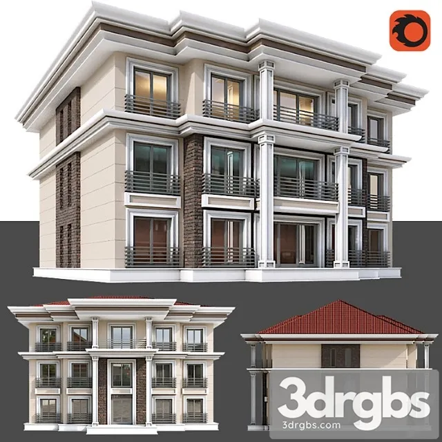 Modern Residential Building 020 3dsmax Download