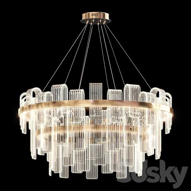 Modern round led Chandelier 06 3ds Max