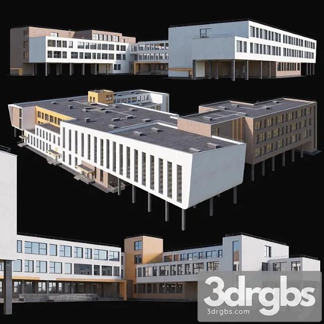 Modern school building 3dsmax Download