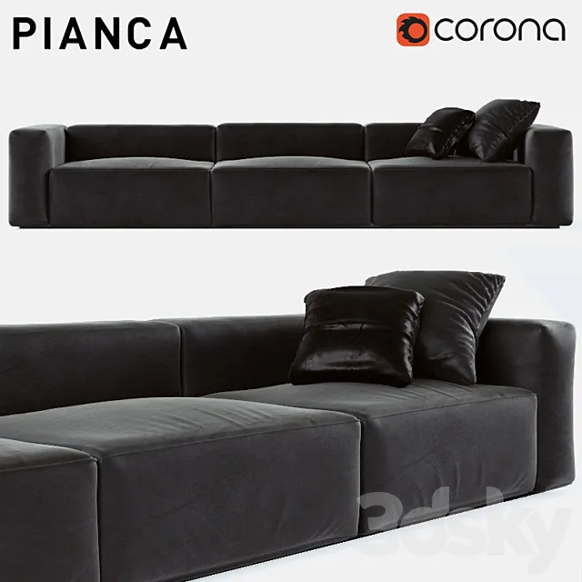 Modern sofa Pianca Insieme People 3ds Max