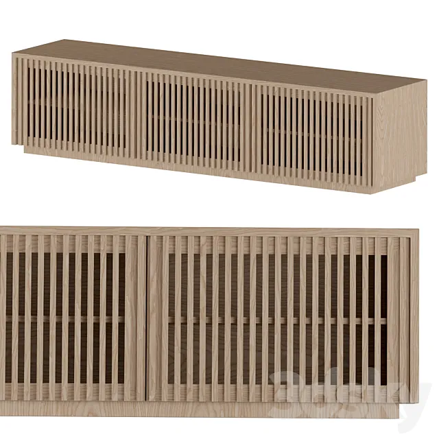 Modern Solid Wood TV Stand NO.06 3ds Max