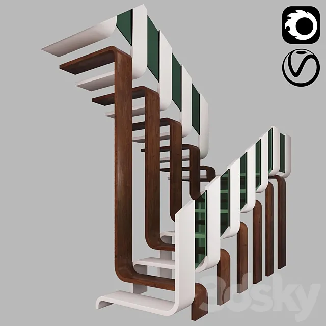 Modern Stair – 3 3DS Max Model