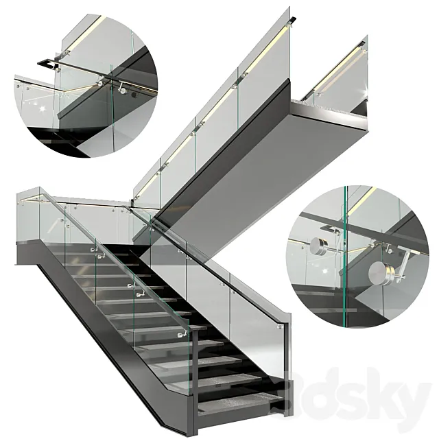 Modern Stair No43 3ds Max