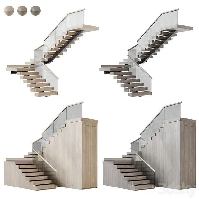 Modern staircase 18 3dsMax Model