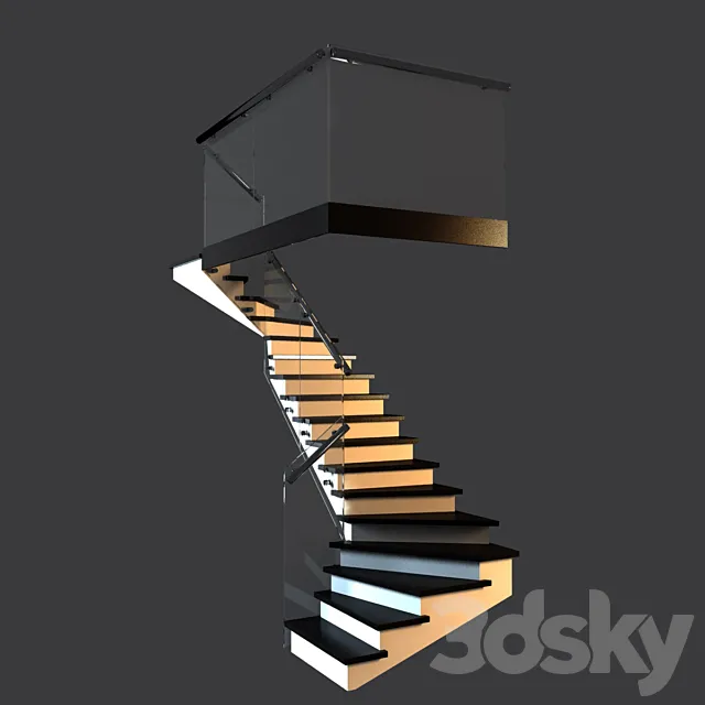 Modern Staircase 3DSMax File