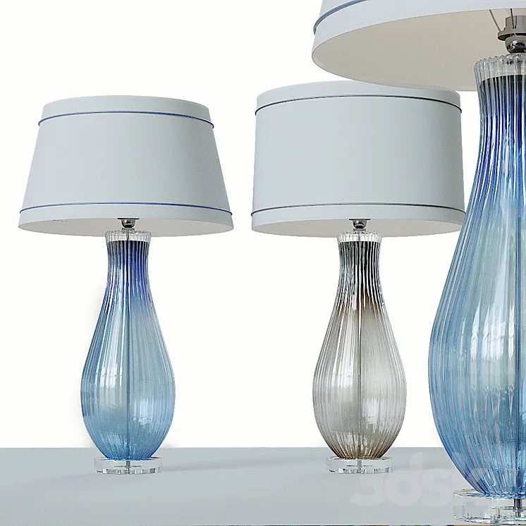 Modern Studio Art Glass Console Lamp_ 3DS Max