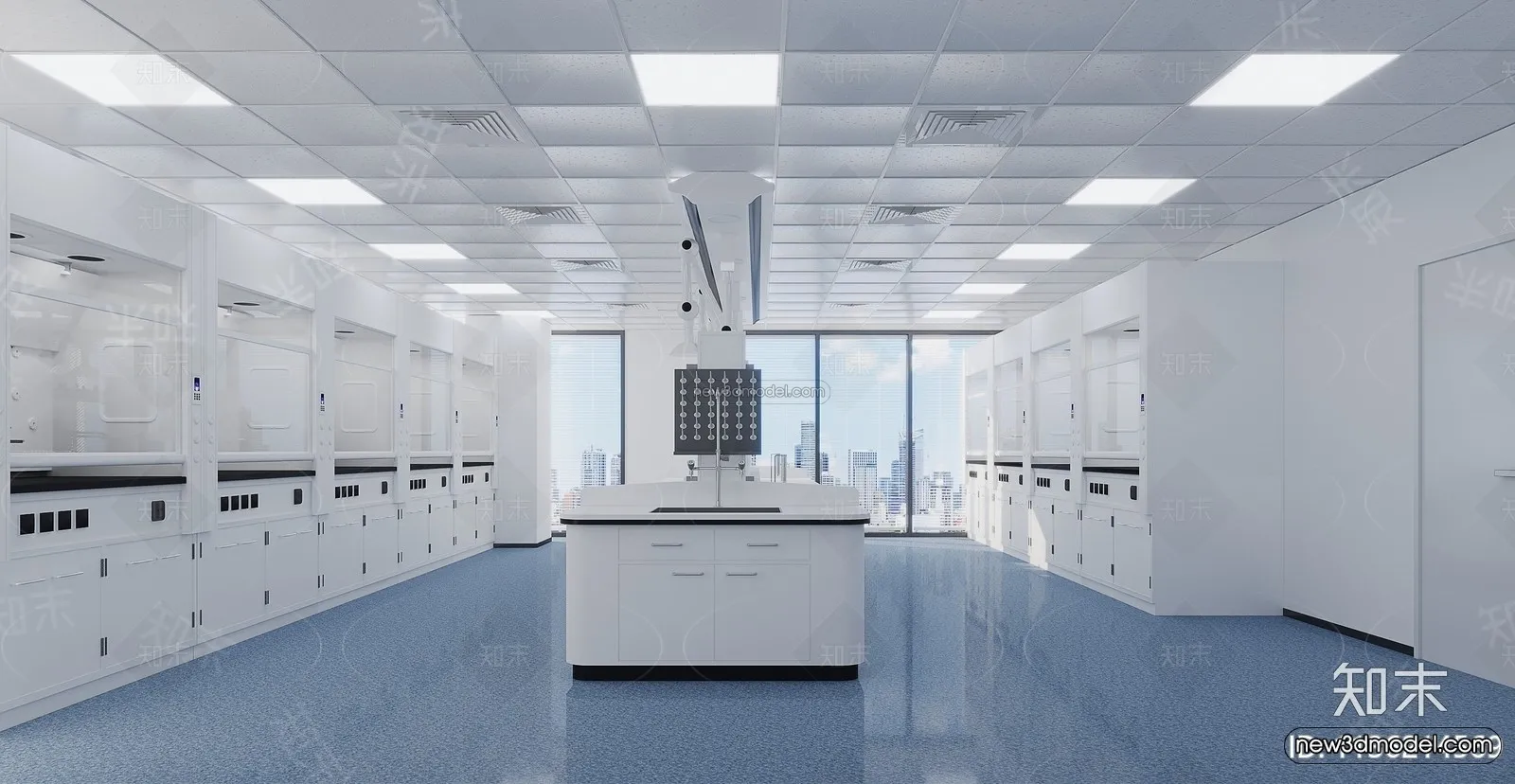 Modern Style Interior 3D Blocks and 3D Models – Laboratory 3D Scene – 1040 – CORONA