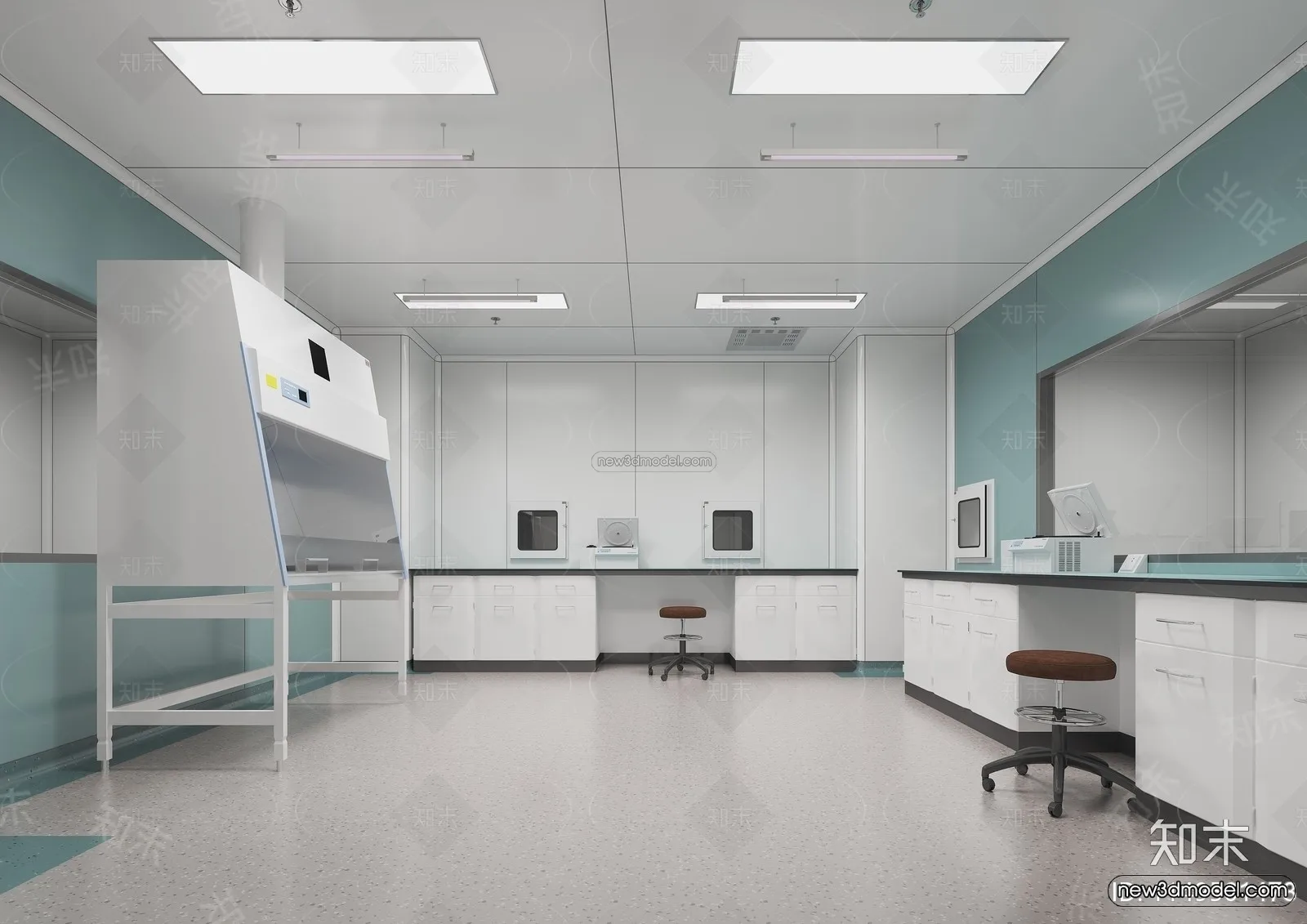 Modern Style Interior 3D Blocks and 3D Models – Laboratory 3D Scene – 1041 – CORONA