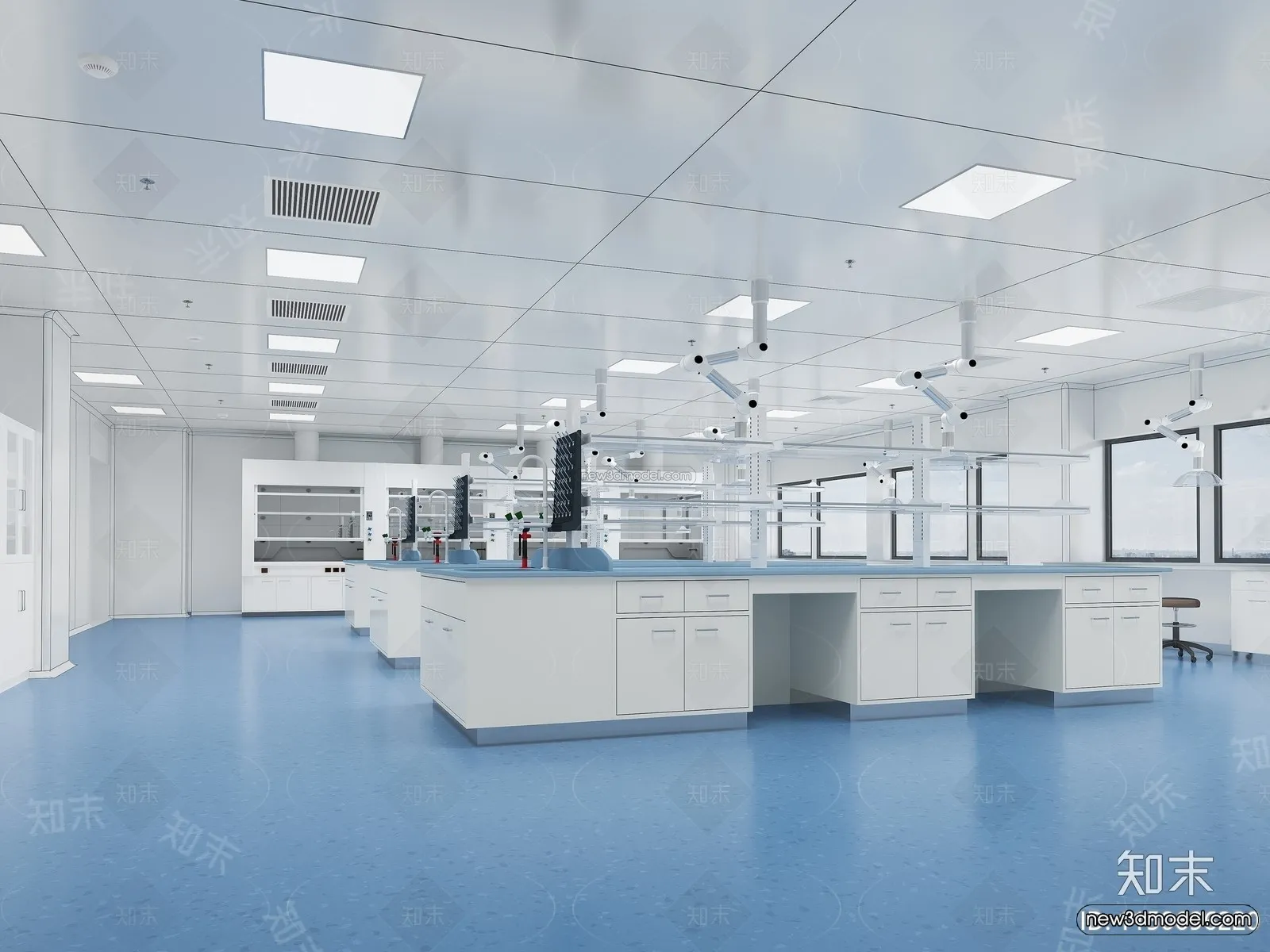 Modern Style Interior 3D Blocks and 3D Models – Laboratory 3D Scene – 1043 – CORONA