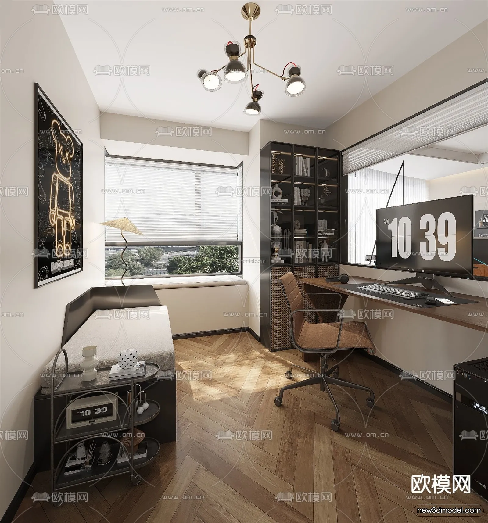 Modern Style Interior 3D Blocks and 3D Models – Living Room 3D Scene – 286 – CORONA