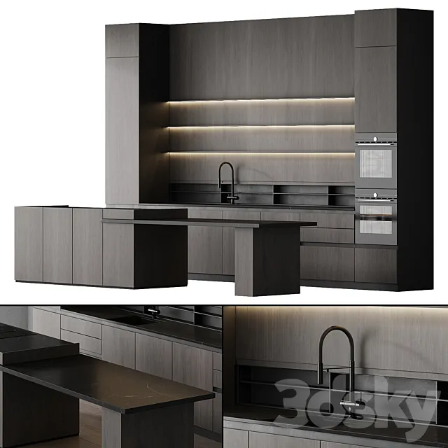 Modern style kitchen 006 | kitchen modern 3ds Max