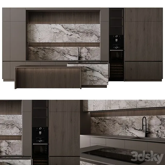 Modern style kitchen 52 3dsMax Model