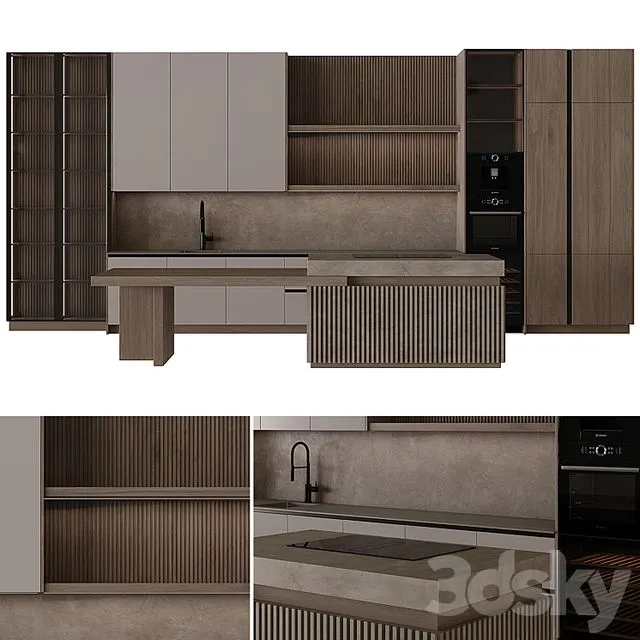 Modern style kitchen 56 3dsMax Model