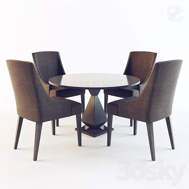 Modern Table and Chair 3DSMax File