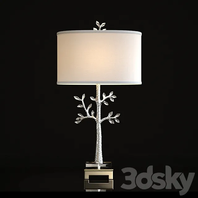 Modern tree table lamp 3DSMax File